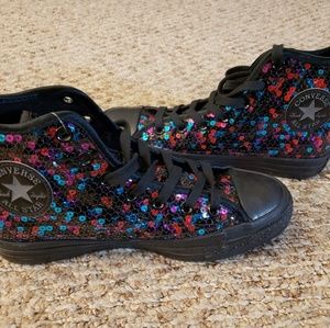 Sequin Converse High Top Women's Shoes